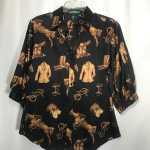 Ralph Lauren Blouse Equestrian English style M